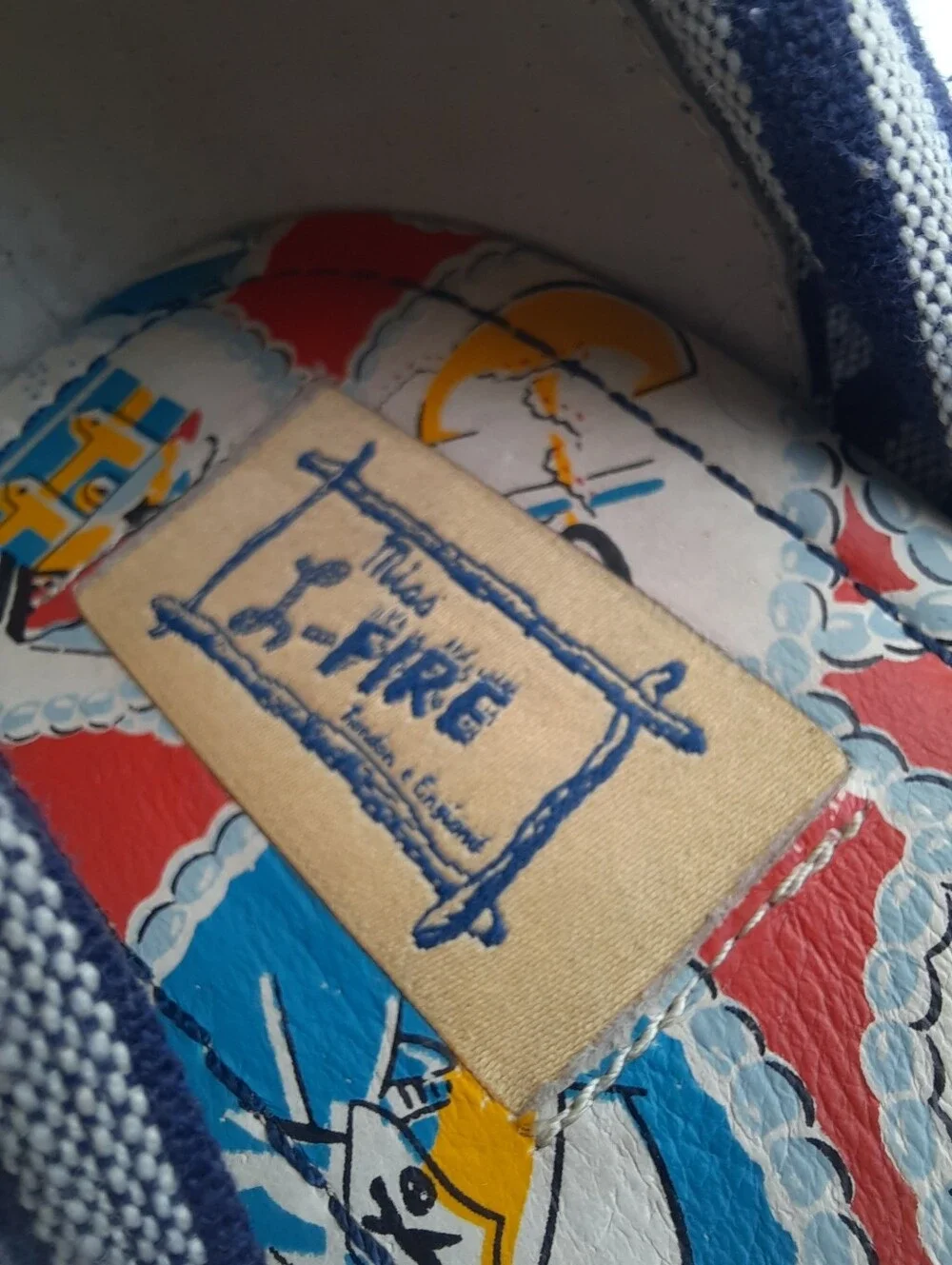 MISS L-FIRE Retro 50s Hawaiian Sandal Pin-Up Wood Platform Nautical Cut Out 9.5